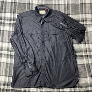 Robert Graham Shirt Mens‎ 3XL Classic Fit Lightweight Chambray Long Sleeve